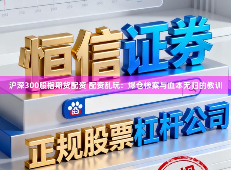 沪深300股指期货配资 配资乱玩：爆仓惨案与血本无归的教训